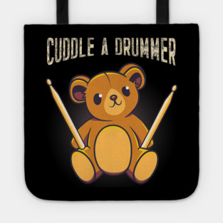 Cute Drummer Bear Drum Set Drumming Tote