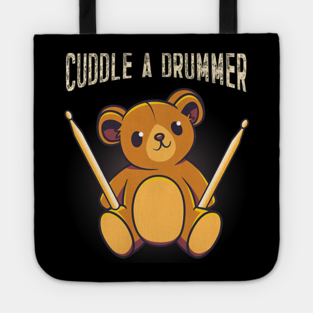 Cute Drummer Bear Drum Set Drumming Tote by yangho