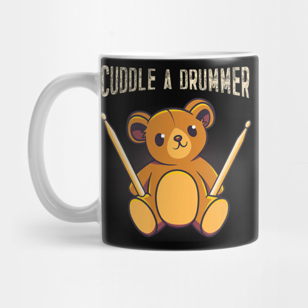 Cute Drummer Bear Drum Set Drumming by yangho