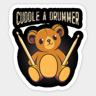 Cute Drummer Bear Drum Set Drumming Magnet