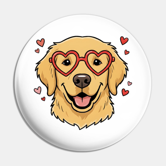 Valentine Dog Pin by Creatifly Graphic Tees