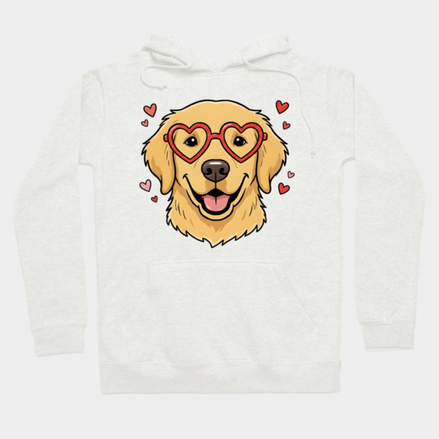 Valentine Dog Hoodie by Creatifly Graphic Tees