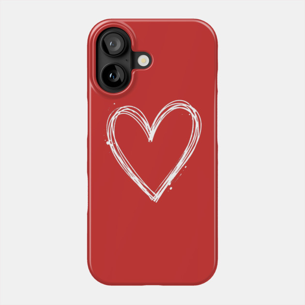 Valentines Heart Phone Case by Creatifly Graphic Tees