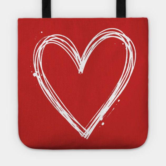 Valentines Heart Tote by Creatifly Graphic Tees