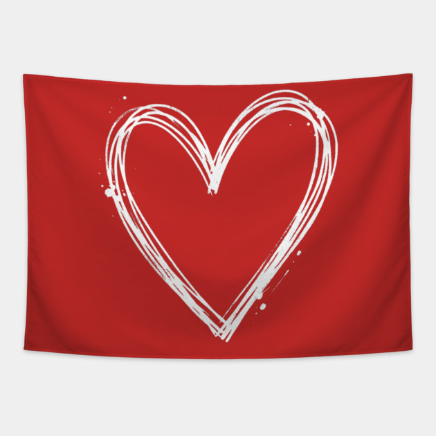 Valentines Heart Tapestry by Creatifly Graphic Tees