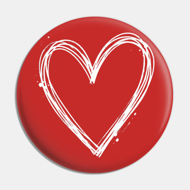 Valentines Heart Pin by Creatifly Graphic Tees
