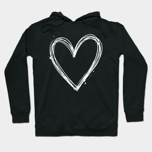 Valentines Heart Hoodie by Creatifly Graphic Tees