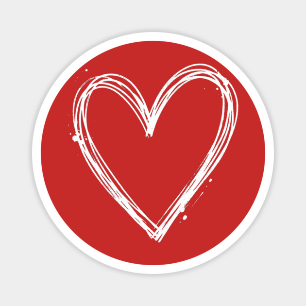 Valentines Heart Magnet by Creatifly Graphic Tees
