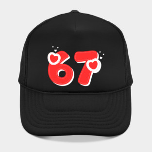 67 Valentines Hearts Hat