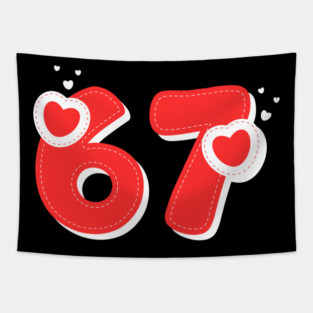 67 Valentines Hearts Tapestry