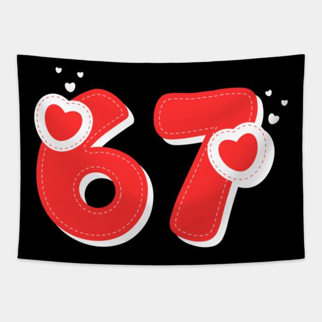 67 Valentines Hearts Tapestry by Creatifly Graphic Tees