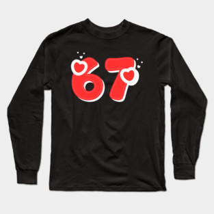 67 Valentines Hearts Long Sleeve T-Shirt