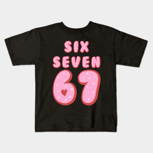 Six Seven 67 Heart Valentine's Day Kids T-Shirt by Creatifly Graphic Tees