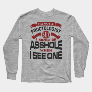 I Know an Asshole When I See One No Filter Attitude Long Sleeve T-Shirt