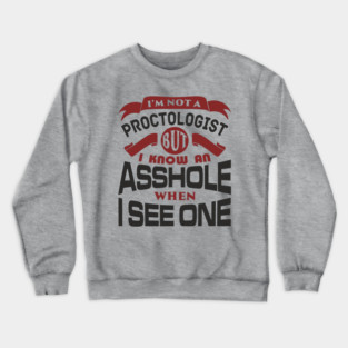 I Know an Asshole When I See One No Filter Attitude Crewneck Sweatshirt