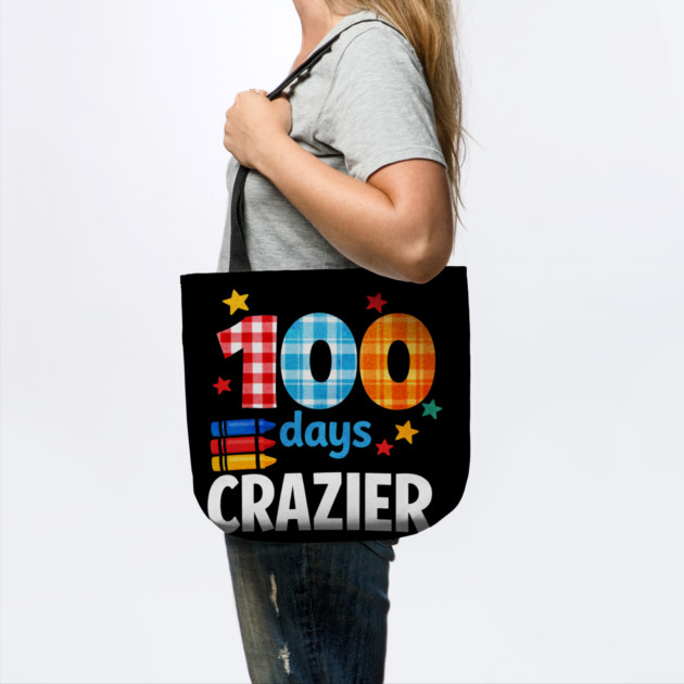 Funny Plaid Student Crazier 100 Days School Classroom Celebration by shirtlux