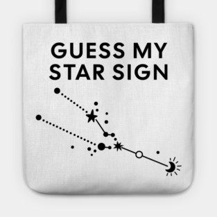 Guess My Star Sign – Taurus Zodiac, Astrology Constellation - Black Print Tote