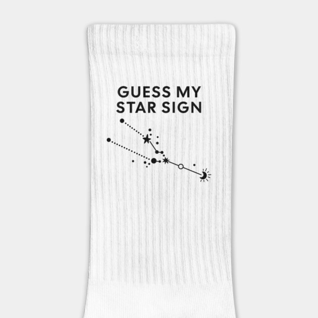 Guess My Star Sign – Taurus Zodiac, Astrology Constellation - Black Print by Designed By Marty
