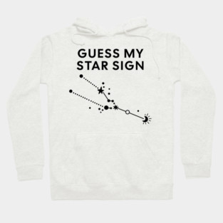 Guess My Star Sign – Taurus Zodiac, Astrology Constellation - Black Print Hoodie