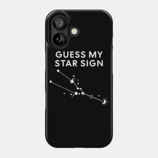 Guess My Star Sign – Taurus Zodiac, Astrology Constellation - White Print Phone Case