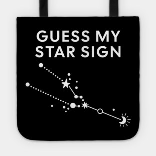 Guess My Star Sign – Taurus Zodiac, Astrology Constellation - White Print Tote