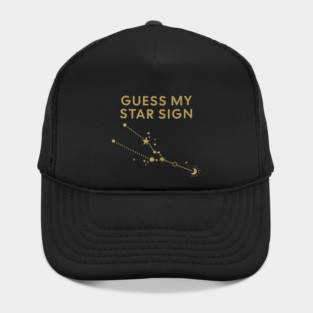 Guess My Star Sign – Taurus Zodiac, Astrology Constellation - Antique Gold Print Hat