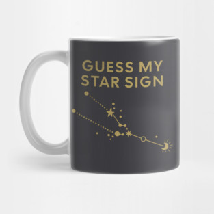Guess My Star Sign – Taurus Zodiac, Astrology Constellation - Antique Gold Print Mug