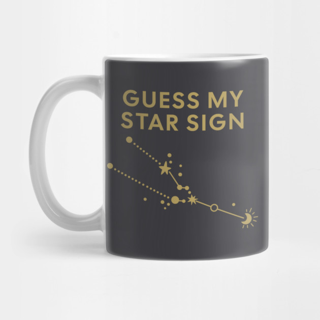 Guess My Star Sign – Taurus Zodiac, Astrology Constellation - Antique Gold Print by Designed By Marty