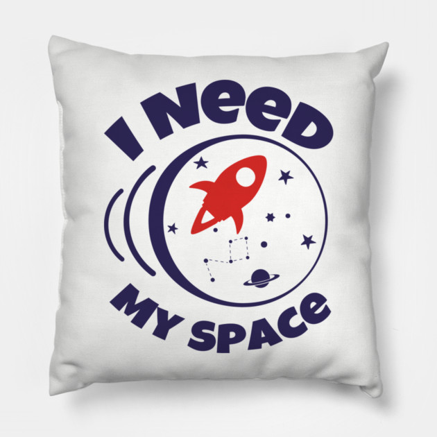 I Need My Space Antisocial Nerd Humor Pillow by Anticorporati