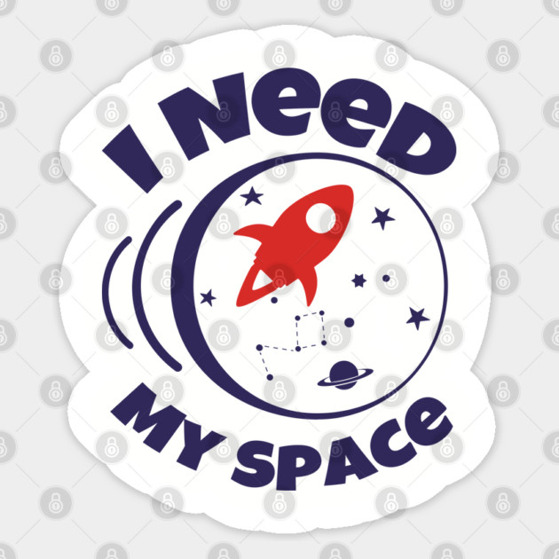 I Need My Space Antisocial Nerd Humor Sticker by Anticorporati