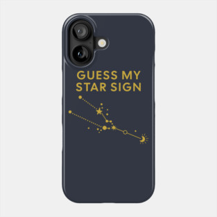 Guess My Star Sign – Taurus Zodiac, Astrology Constellation - Classic Gold Print Phone Case