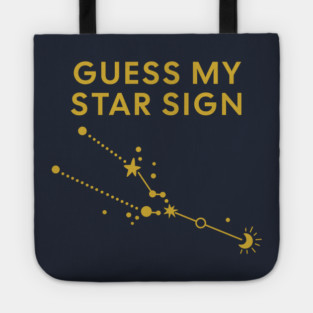 Guess My Star Sign – Taurus Zodiac, Astrology Constellation - Classic Gold Print Tote