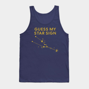 Guess My Star Sign – Taurus Zodiac, Astrology Constellation - Classic Gold Print Tank Top
