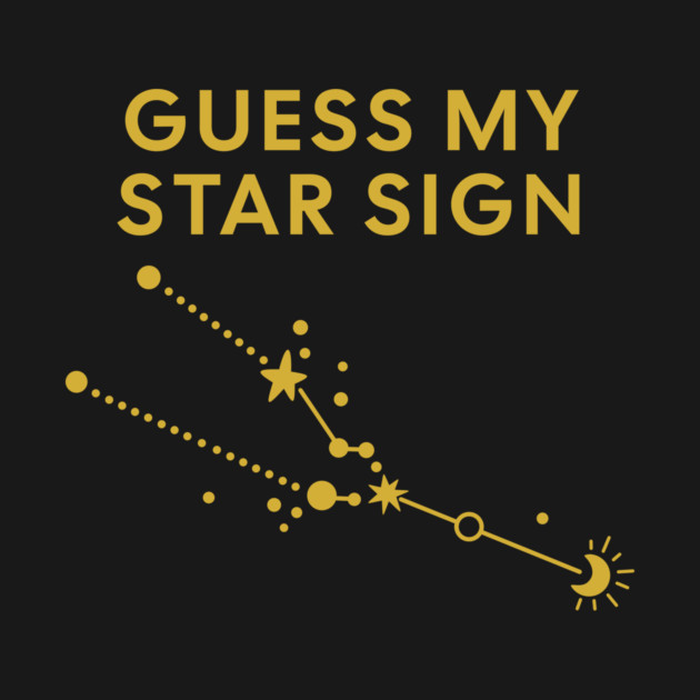 Guess My Star Sign – Taurus Zodiac, Astrology Constellation - Classic Gold Print by Designed By Marty