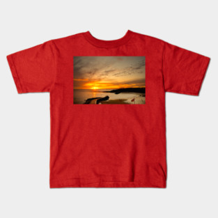 Cullercoats Bay Sunrise Kids T-Shirt