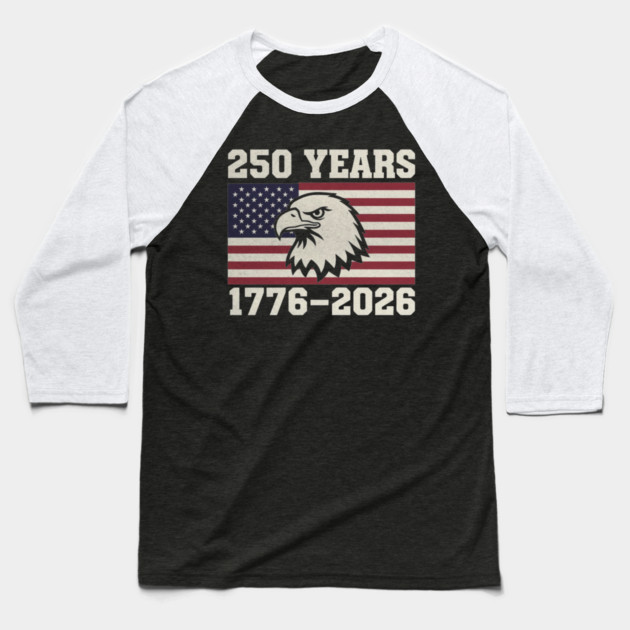 Vintage United States 250 Year Quarter Millennium Anniversary America Baseball T-Shirt by shirtlux