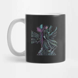 Street Samurai Cyberpunk Fantasy Ronin Graphic Mug