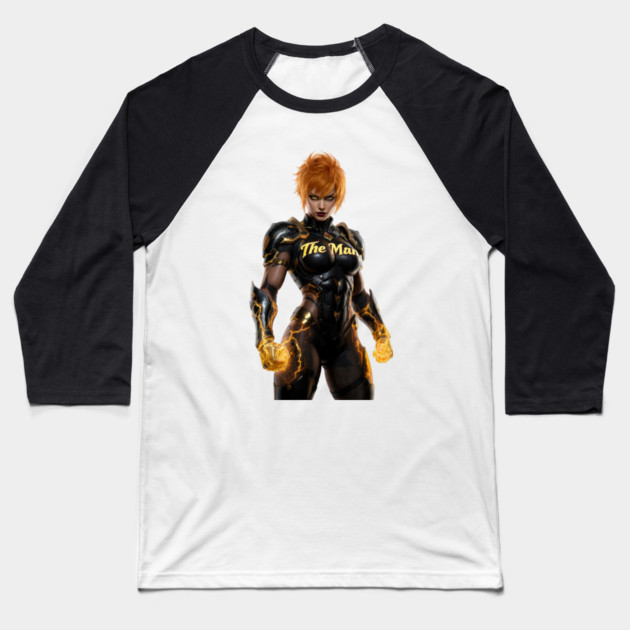 “Queen of the Ring” Baseball T-Shirt by Muhammad Naveed Khan