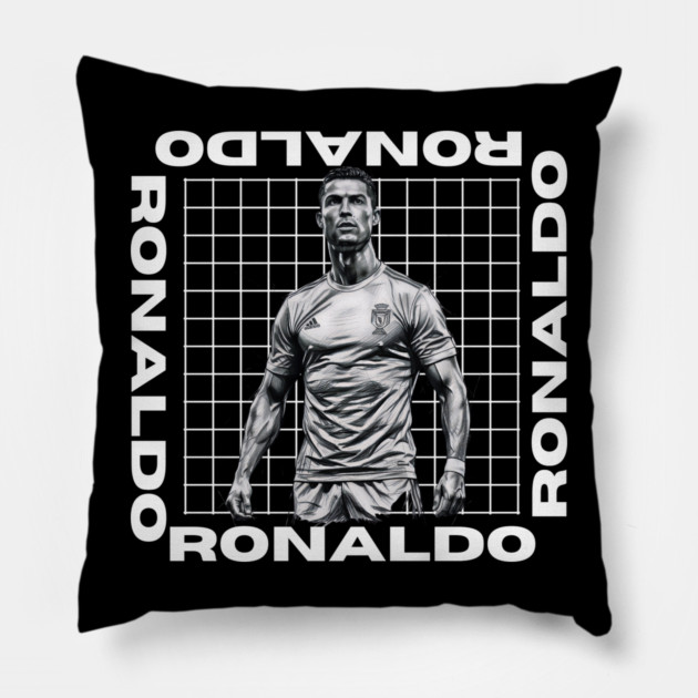 "Ronaldo: The Goal Machine" Pillow by Muhammad Naveed Khan