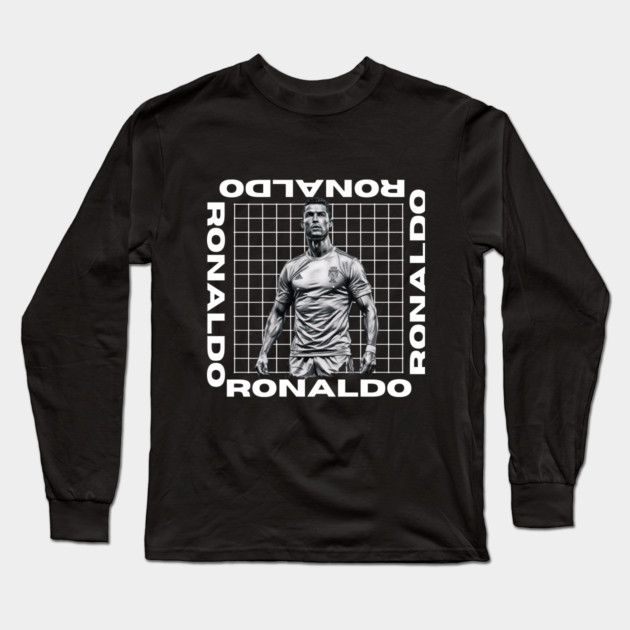 "Ronaldo: The Goal Machine" Long Sleeve T-Shirt by Muhammad Naveed Khan