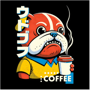 Funny Coffee Sarcastic Dog – No Talk Before Coffee Posters and Art