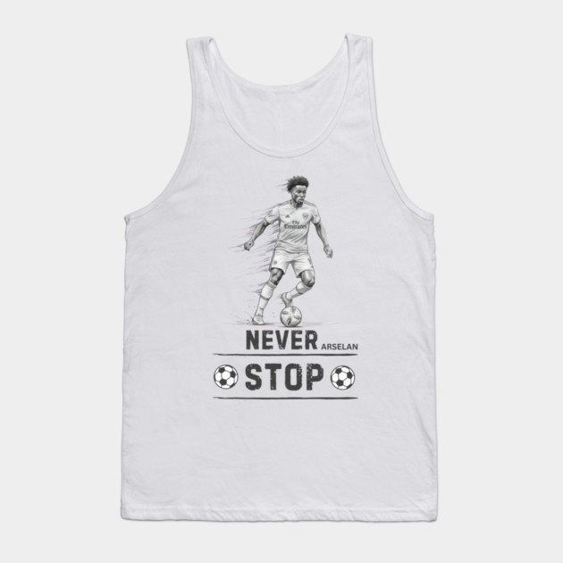 Arsenal: Never Stop" Tank Top by Muhammad Naveed Khan