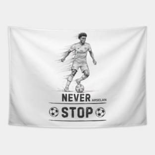 Arsenal: Never Stop" Tapestry