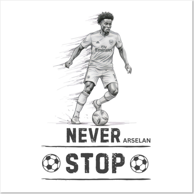 Arsenal: Never Stop" Wall Art by Muhammad Naveed Khan