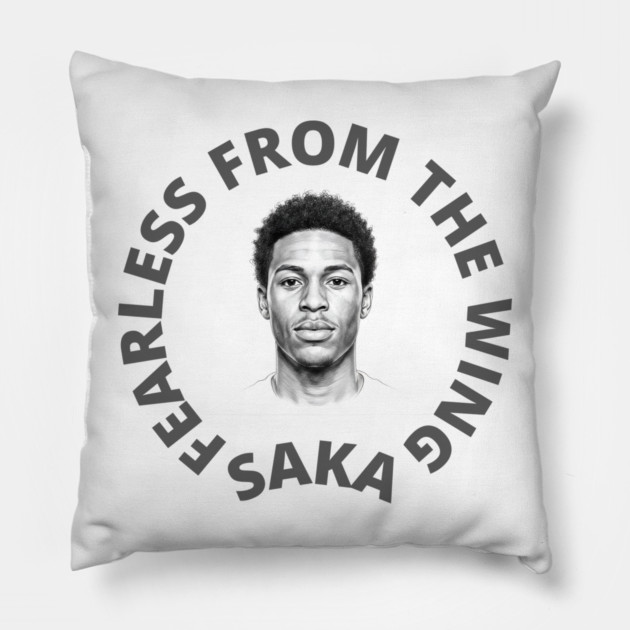 Saka: Fearless on the Wing" Pillow by Muhammad Naveed Khan