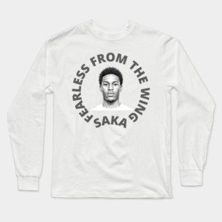 Saka: Fearless on the Wing" Long Sleeve T-Shirt