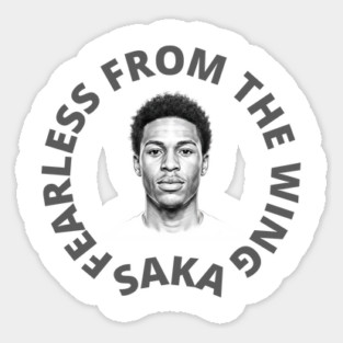 Saka: Fearless on the Wing" Sticker