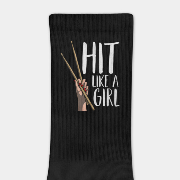 Cute Percussion Instrument Drumstick Hand Funny Hit Like A Girl by yangho