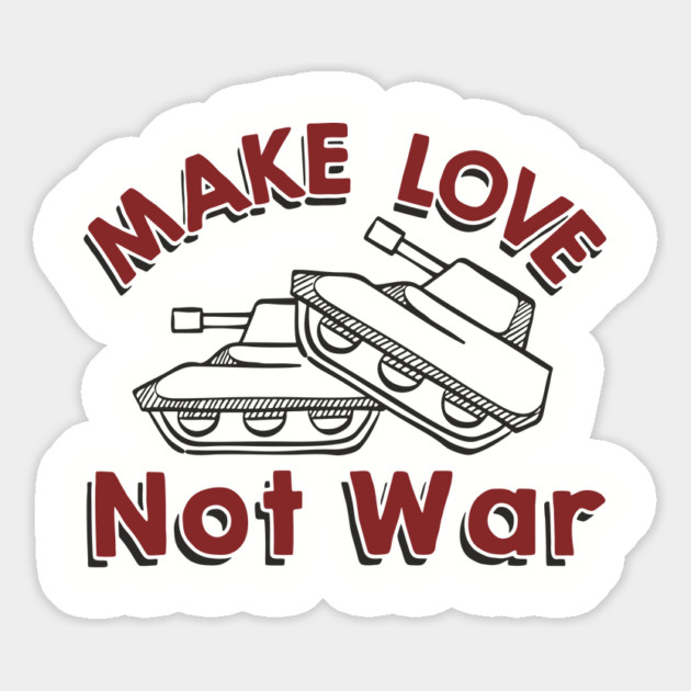 Make Love Not War Pacifist Military Satire Magnet by Anticorporati