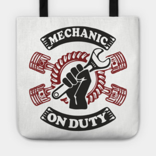 Mechanic On Duty Garage Life Car Repair Tote